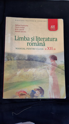 LIMBA SI LITERATURA ROMANA CLASA A XII A COSTACHE IONITA LASCAR ,EDITURA ART foto
