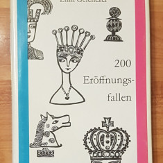 200 Eroffnungsfallen de Emil Gelenczei. Carte de sah in germana