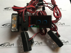 STROBOSCOAPE LED LUMINA Galbena 4 mini proiectoare foto