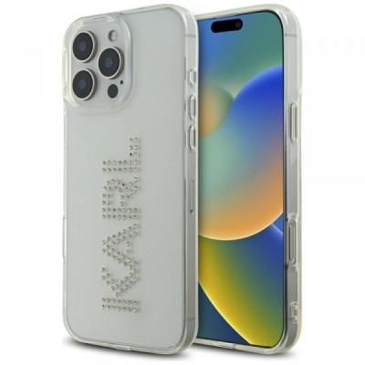 Husa pentru Apple iPhone 16 Pro, Karl Lagerfeld, IML Rhinestones Transparent Logo, Transparenta foto