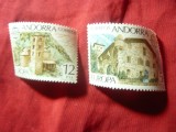 Serie Andorra 1978 Europa - Arhitectura, 2 valori, Nestampilat