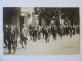 Rară! Carte postala foto Emil Fischer:Defilare Sibiu 1934
