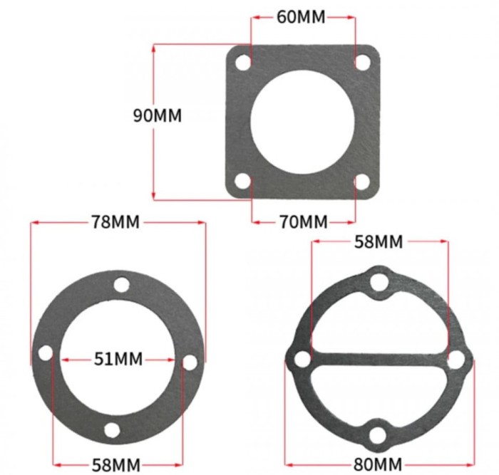 Set garnituri cap compresor 51mm SPC113
