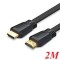 CABLU video Ugreen, &quot;ED015&quot; HDMI (T) la HDMI (T) 4K la 60Hz, lungime 2m, flat, negru &quot;70159&quot; (timbru verde 0.08 lei) - 6957303871599