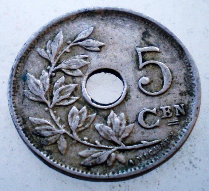 7.388 BELGIA 5 CENTIMES 1922 BELGIE
