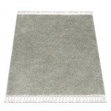 Covor Berber 9000 pătrat verde Franjuri shaggy, 120x120 cm