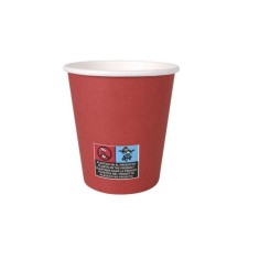 Set 24 pahare din carton natural, 200 ml, rosu