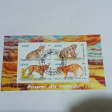 Bloc de 4 timbre &bdquo;Faune du monde - Feline mari&rdquo; emis de Republica Burundi &icirc;n anul 2011 CTO