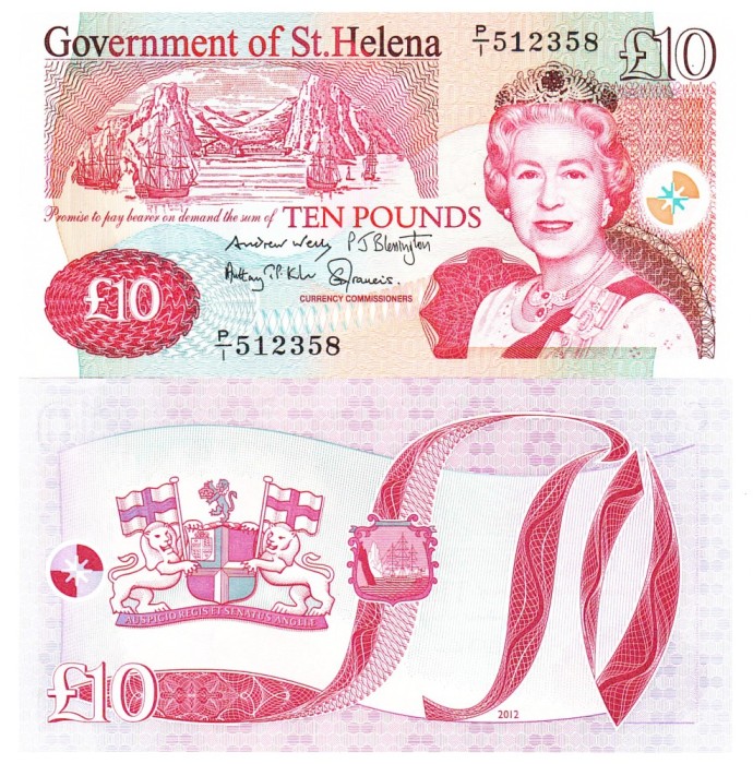 Insula St. Helena Sfanta Elena 10 Pounds 2012 P-12b UNC