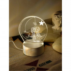 Lampa Decorativa 3D Luna - 12x16cm