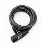 Antifurt cu cheie JET LOCK TY-506-1, 10x1500mm, culoare negru, cu suport Cod:Z044