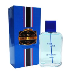 Apa de toaleta pentru barbati Adventury Free Love, 100 ml, Albastru foto