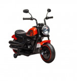 Motocicleta electrica pentru copii cu pedala, muzica si far cu lumina - Rosu, Oem