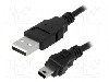 Cablu USB A mufa, USB B mini mufa, USB 2.0, lungime 3m, negru, LOGILINK - CU0015