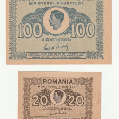 Romania, Set 100 lei 1945 _UNC + 20 lei 1945_UNC *cod 2