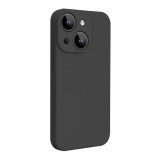 Lemontti Husa Liquid Silicon MagCharge iPhone 15 Plus Negru (protectie 360&deg;, material fin, captusit cu microfibra)