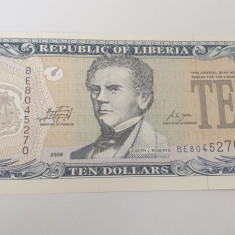 bancnota liberia 10d 2009
