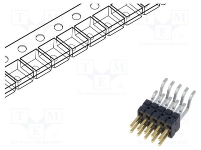 Conector SAMTEC şiruri pini tată 10 PIN 1,27mm aurit SMT soclu rolă foto