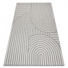 Covor sisal Flat 49376637 Cercuri dungi gri / crem, 200x290 cm