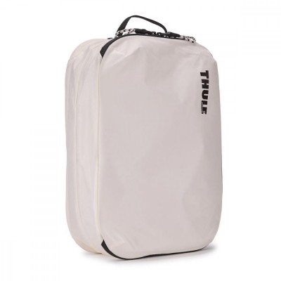 Saculet de depozitare cu 2 compartimente, Thule, Compression Packing Cube mediu, alb foto