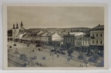 TARGU MURES , VEDERE DIN ZONA CENTRALA ( TRECATORI , MAGAZINE , AUTOMOBILE DE EPOCA , ETC . ) CARTE POSTALA INTERBELICA