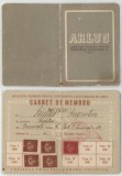 Romania, ARLUS, Carnet de membru, Bucuresti, 1952