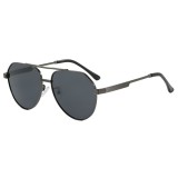 Ochelari premium polarizati aviator, unisex Asteroid GSM 8622, gri-inchis