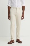 Sisley pantaloni barbati, culoarea bej, cu fason chinos, 4WOSSF053