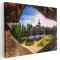 Tablou canvas Manastirea Barsana, Maramures, Romania, albastru, maro 1166 Tablou canvas pe panza CU RAMA 70x100 cm