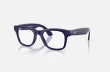 Ray-Ban Meta Wayfarer Gen 2 High Bridge Fit Shiny Cosmic Blue Clear Sapphire Transitions 50-22