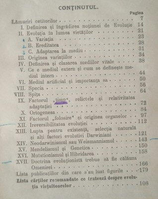 Evoluția și problemele ei (E. G. Racoviță, 1929) foto