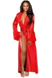 W565-3 Lenjerie sexy tip halat cu maneci lungi, L, M, S/M