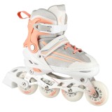 Role Reglabile 2in1 Nils Extreme NH18190 Alb/Roz, M(34-38)