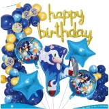 Set arcada cu baloane Sonic - Happy Birthday, KidMania&reg;, 48 bucati