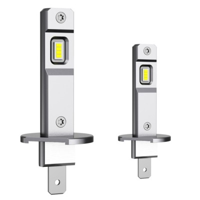 Set 2 Becuri Auto LED H1, BZRSH , 12V, Bec H1 LED, 55W, 4500LM, Lumina Alb Rece 6000K, 16 LED Bec, Montaj Plug Play, LED H1 Faza Lunga si Scurta, Cons foto