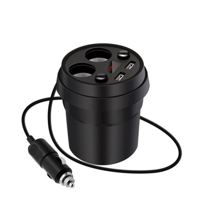 Distribuitor priza bricheta auto cu 2 prize si 2 mufe USB (Distribuitor) foto