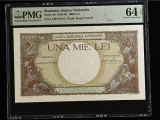 Bancnota 1000 Lei 1939, PMG 64 UNC, Bancnota Romaneasca Gradata