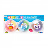 Kit DIY Creatibles - plastilina cu uscare la aer - set de 12 culori si 3 ustensile, Ooly