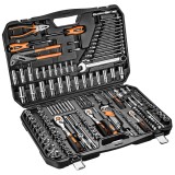 Set chei tubulare NEO TOOLS 233 piese, 1/2", 3/8", 1/4", otel CrV