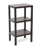 Etajera neagra din plastic cu 3 rafturi 38x29x73.5cm