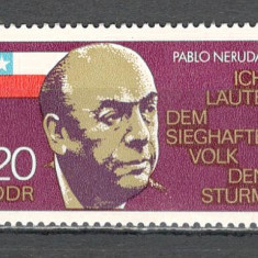 D.D.R.1974 1 an moarte P.Neruda-scritor PREMIUL NOBEL SD.398