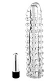 Manson Penis Cu Vibratii, Transparent, 17 cm