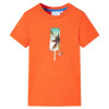 Tricou pentru copii, portocaliu &icirc;nchis, 104, vidaXL