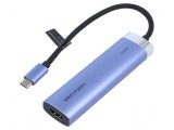Hub USB HDMI soclu,USB A soclu x3,USB C soclu,USB C mufă - Hub USB HDMI cu multiple porturi