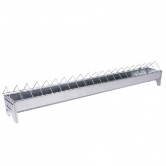 Hranitoare liniara din metal Strend Pro Zn, 100 cm pentru pui