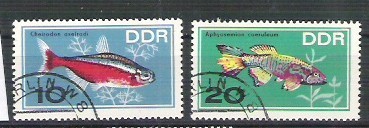 DDR Germany 1966 Fishes, used A.85