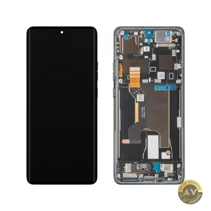 Display cu Touchscreen Motorola Edge 50 Ultra cu Rama Negru (Forest Grey) Service Pack 5D68C24483