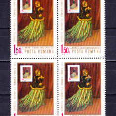 TSV$ - 1970 LP 723 EXPOZITIA MAXIMAFILA ROMANIA-FRANTA BLOC X 4 MNH/** LUX