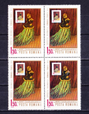 TSV$ - 1970 LP 723 EXPOZITIA MAXIMAFILA ROMANIA-FRANTA BLOC X 4 MNH/** LUX foto