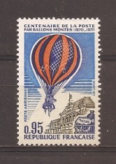 Franta 1971 - Paris -100 de ani de Posta cu Balonul foto